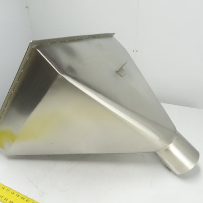 Multi-Head Weigher Machine Funnel 22-3/4" x 22-1/2" Top 5" OD Outlet