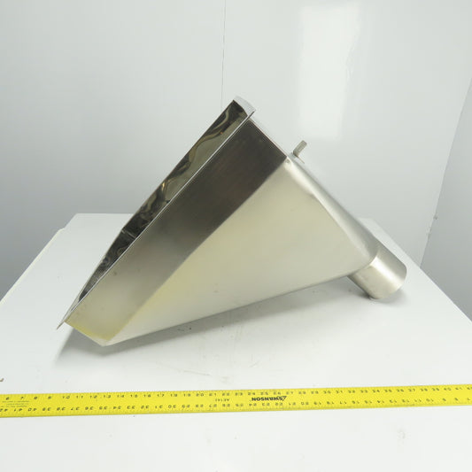 Multi-Head Weigher Machine Funnel 22-3/4" x 22-1/2" Top 5" OD Outlet
