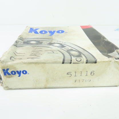 Koyo 51116 Single Direction Thrust Ball Bearing NEW