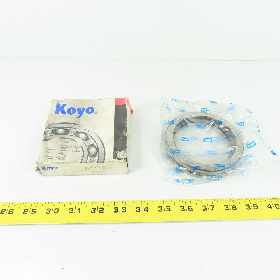 Koyo 51116 Single Direction Thrust Ball Bearing NEW