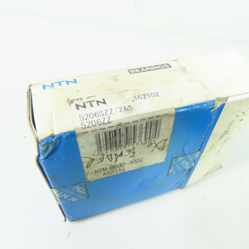 NTN 5206SZZ Double Row Shielded Ball Bearing 62mm OD x 30mm ID Bore NEW