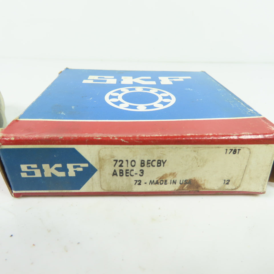 SKF 7210 BECBY Angular Contact Ball Bearing 90mm OD x 50mm Bore x 20mm Wide NEW