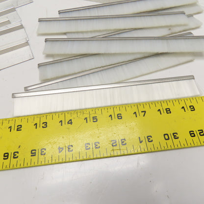 8" x 1" Nylon Bristle Brush Strip Extruded Aluminum Holder Lot Of 18