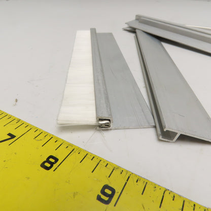 8" x 1" Nylon Bristle Brush Strip Extruded Aluminum Holder Lot Of 18