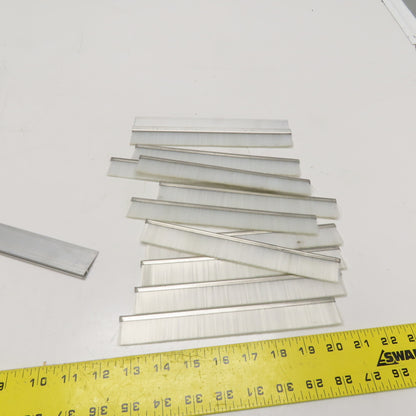 8" x 1" Nylon Bristle Brush Strip Extruded Aluminum Holder Lot Of 18