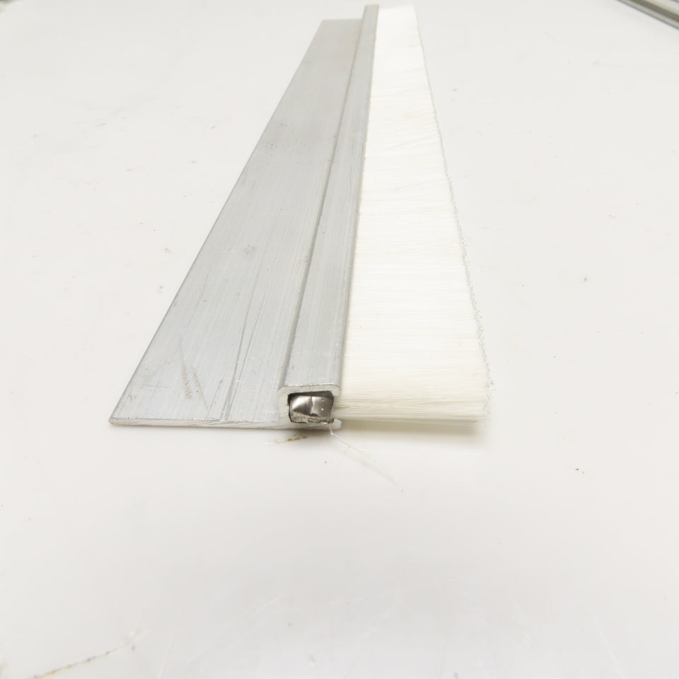 12" x 1" Nylon Bristle Brush Strip Extruded Aluminum Holder Lot Of 12