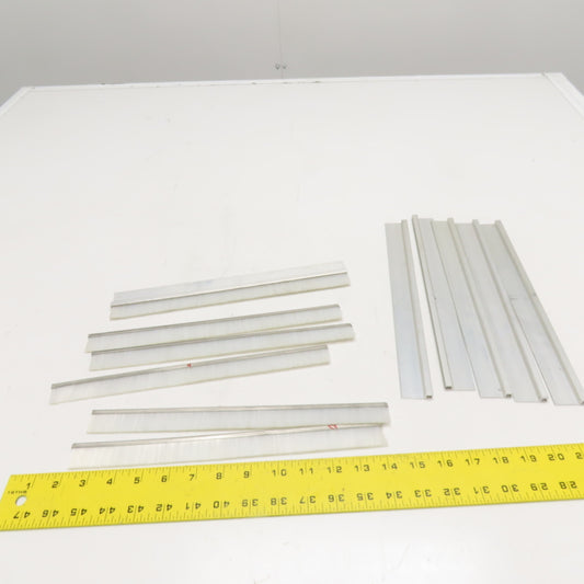 12" x 1" Nylon Bristle Brush Strip Extruded Aluminum Holder Lot Of 12