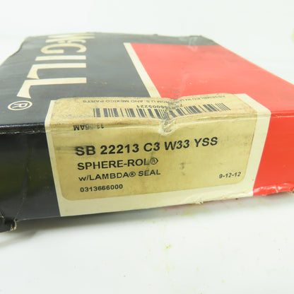 McGill SB 22213 C3 W33 YSS Sphere-Rol Spherical Roller Bearing w/Lambda Seal NEW