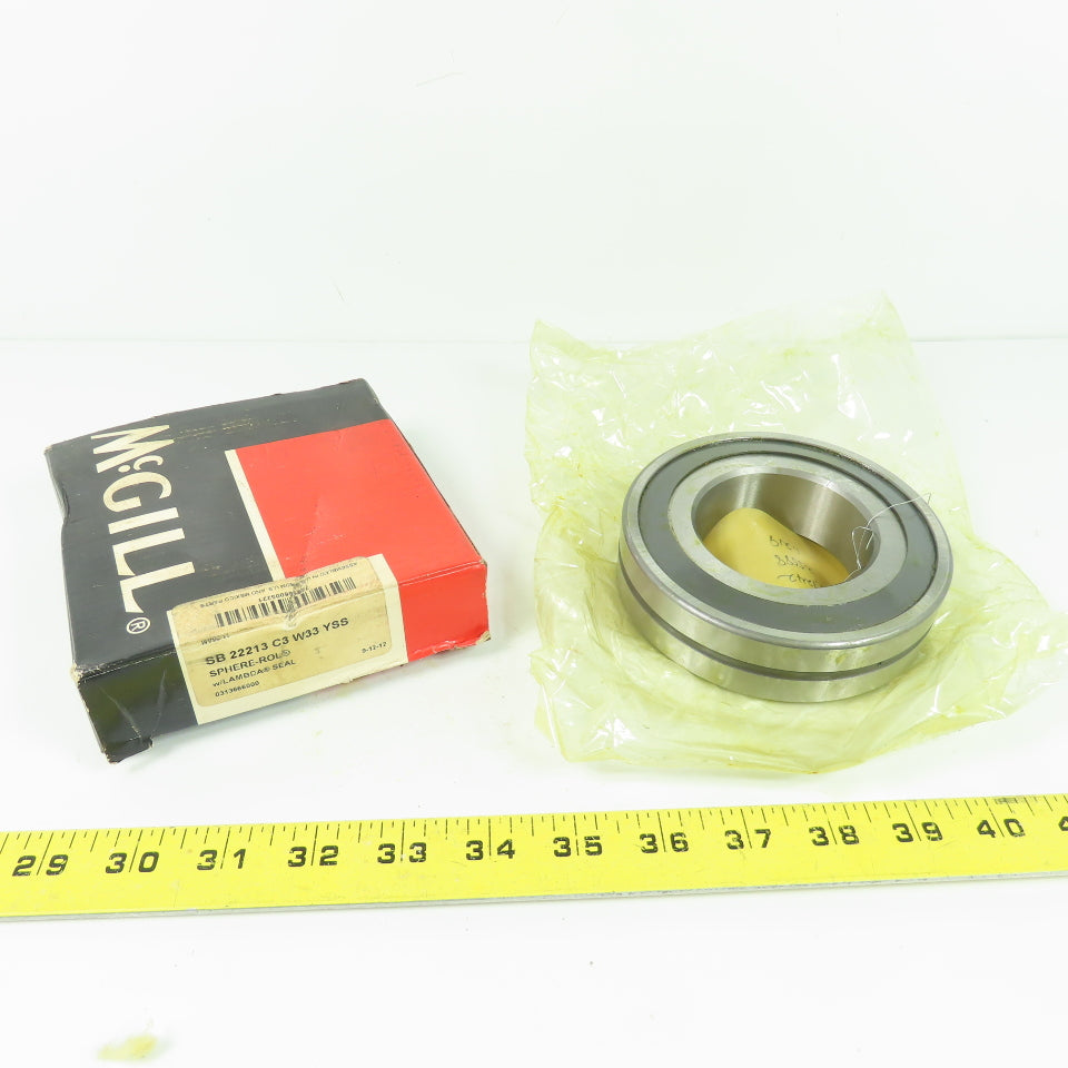McGill SB 22213 C3 W33 YSS Sphere-Rol Spherical Roller Bearing w/Lambda Seal NEW
