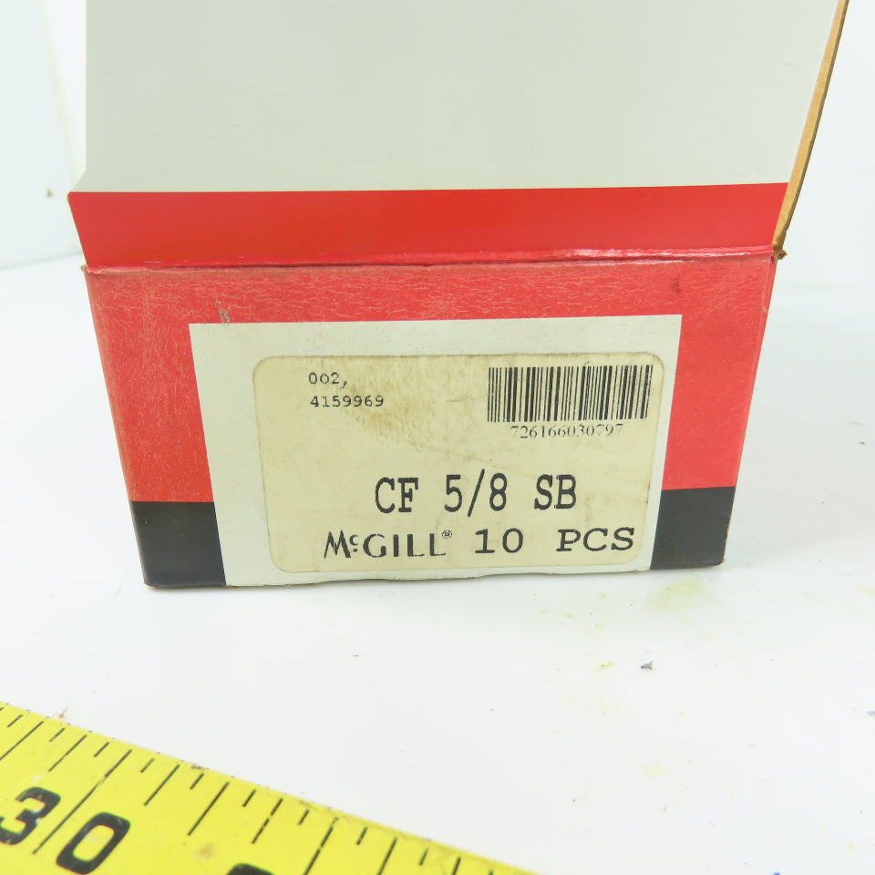 McGill CF 5/8 SB Cam Follower Precision Bearings 5/8" Lubri-Disc Lot of 10
