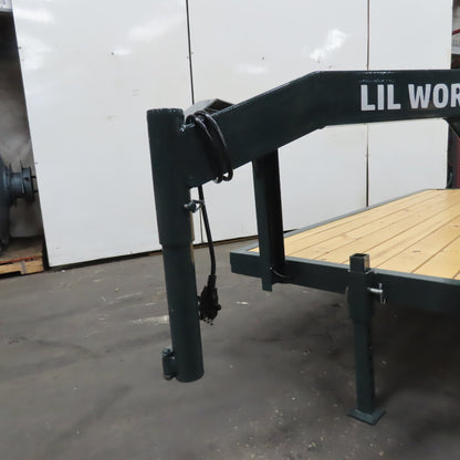 Lil Worx 74"x38" Kid Size Garden Tractor Goose Neck Trailer Working Lights Ramps