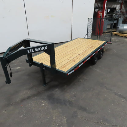 Lil Worx 74"x38" Kid Size Garden Tractor Goose Neck Trailer Working Lights Ramps