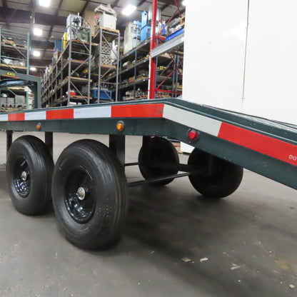 Lil Worx 74"x38" Kid Size Garden Tractor Goose Neck Trailer Working Lights Ramps