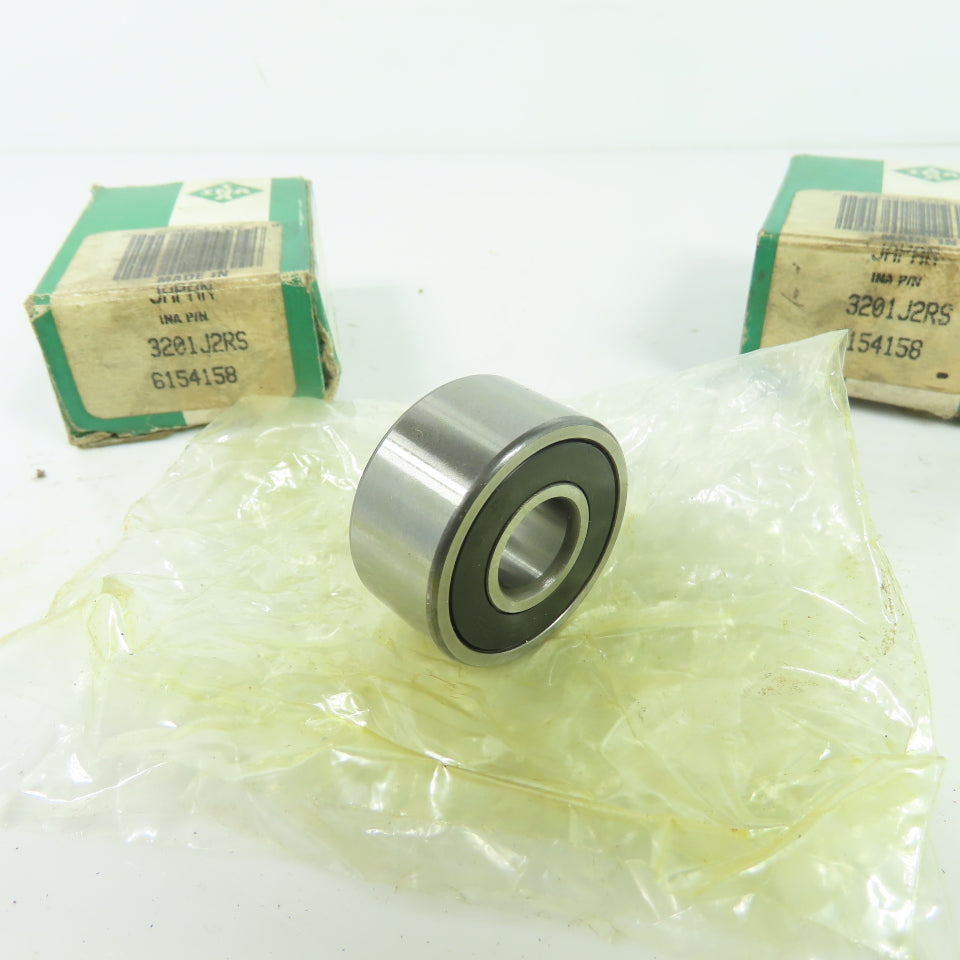 INA 6154158 3201J2RS Double Row Angular Contact Ball Bearing 32mm OD x 12mm Bore