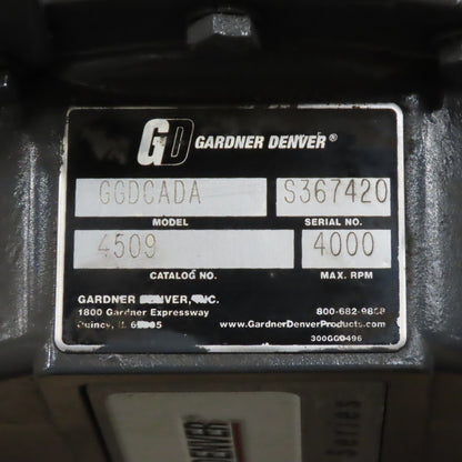 Gardner Denver GGDCADA 4509 DuroFlow Positive Displacement Blower 4000 Max RPM
