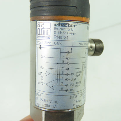 IFM PNI021 Electronic Pressure Sensor 0-250 bar G1/4 18-30VDC