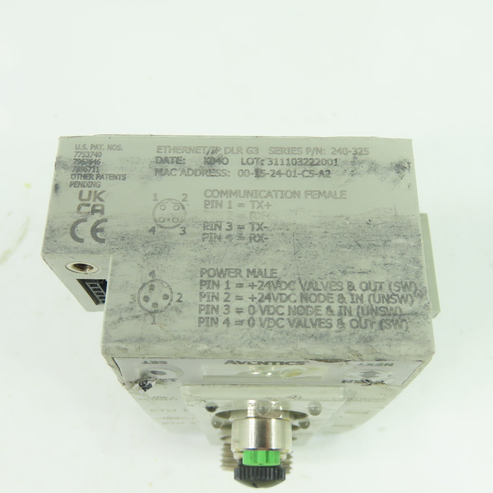 Aventics 240-325 Ethernet/IP DLR G3 Series Communications Module
