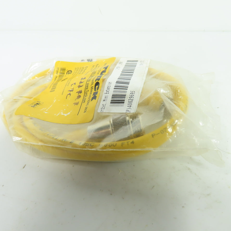 Turck RKC 4.4T-1-RSM 40 Mini Extension Cordset 250V 4A U5300-20 NEW
