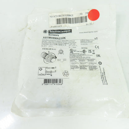 Telemecanique XS1M08MA230K Inductive Proximity Sensor 24-240V AC/DC M8 Sn 1.5mm