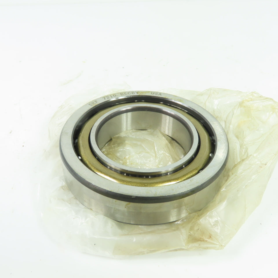 SKF 7210 BECBY Single Row Angular Contact Ball Bearing 90mm OD x 50mm Bore NEW