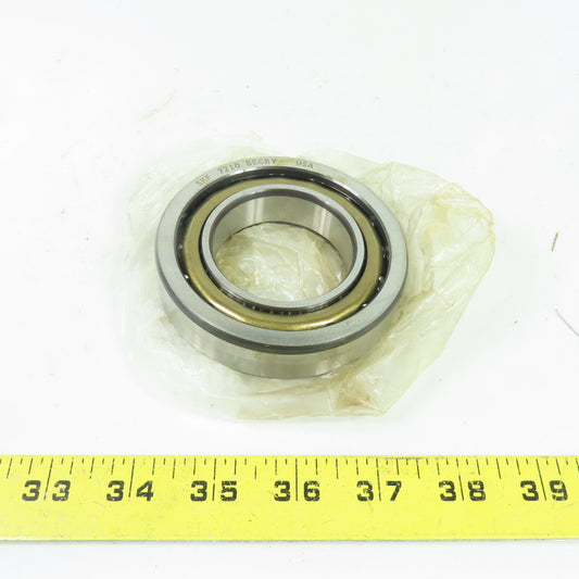 SKF 7210 BECBY Single Row Angular Contact Ball Bearing 90mm OD x 50mm Bore NEW