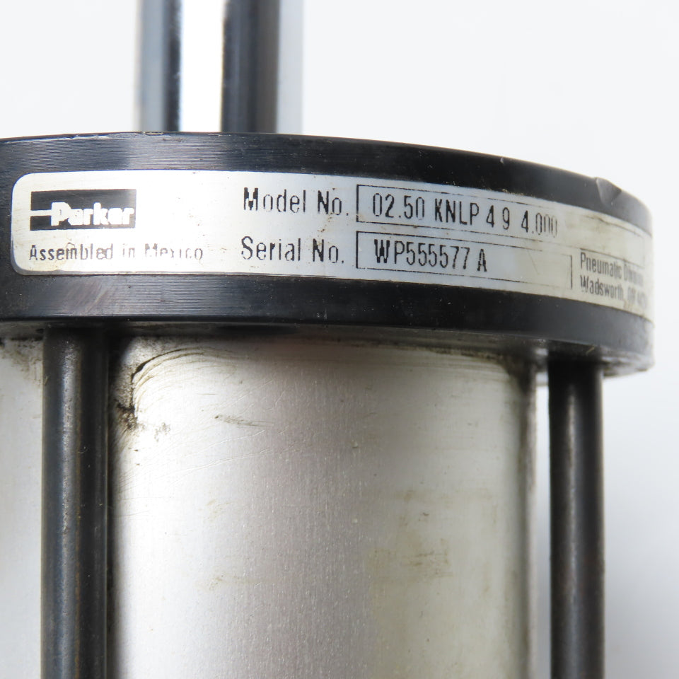 Parker 02.50KNLP494.000 Pneumatic Cylinder 2-1/2" Bore 4" Double Stroke