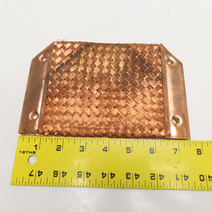 7-1/2" x 5" Copper Braided Grounding Bonding Strap Lot Of 2