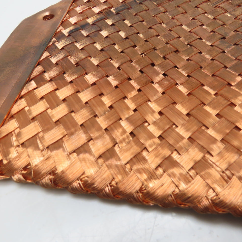 7-1/2" x 5" Copper Braided Grounding Bonding Strap Lot Of 2