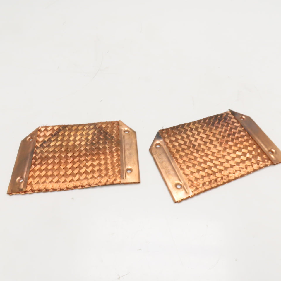 7-1/2" x 5" Copper Braided Grounding Bonding Strap Lot Of 2