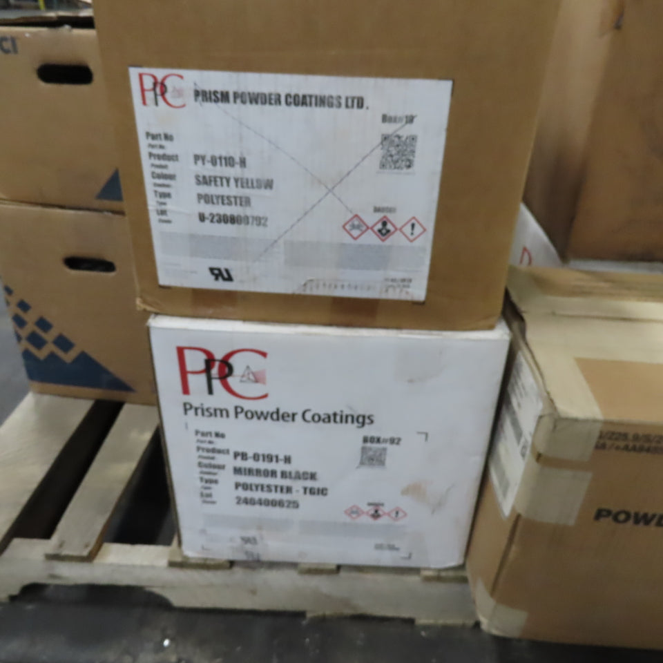 Prism Powder Misc. Lot Yellow Black Grey Bulk Powder Coating Colorant 330Lbs