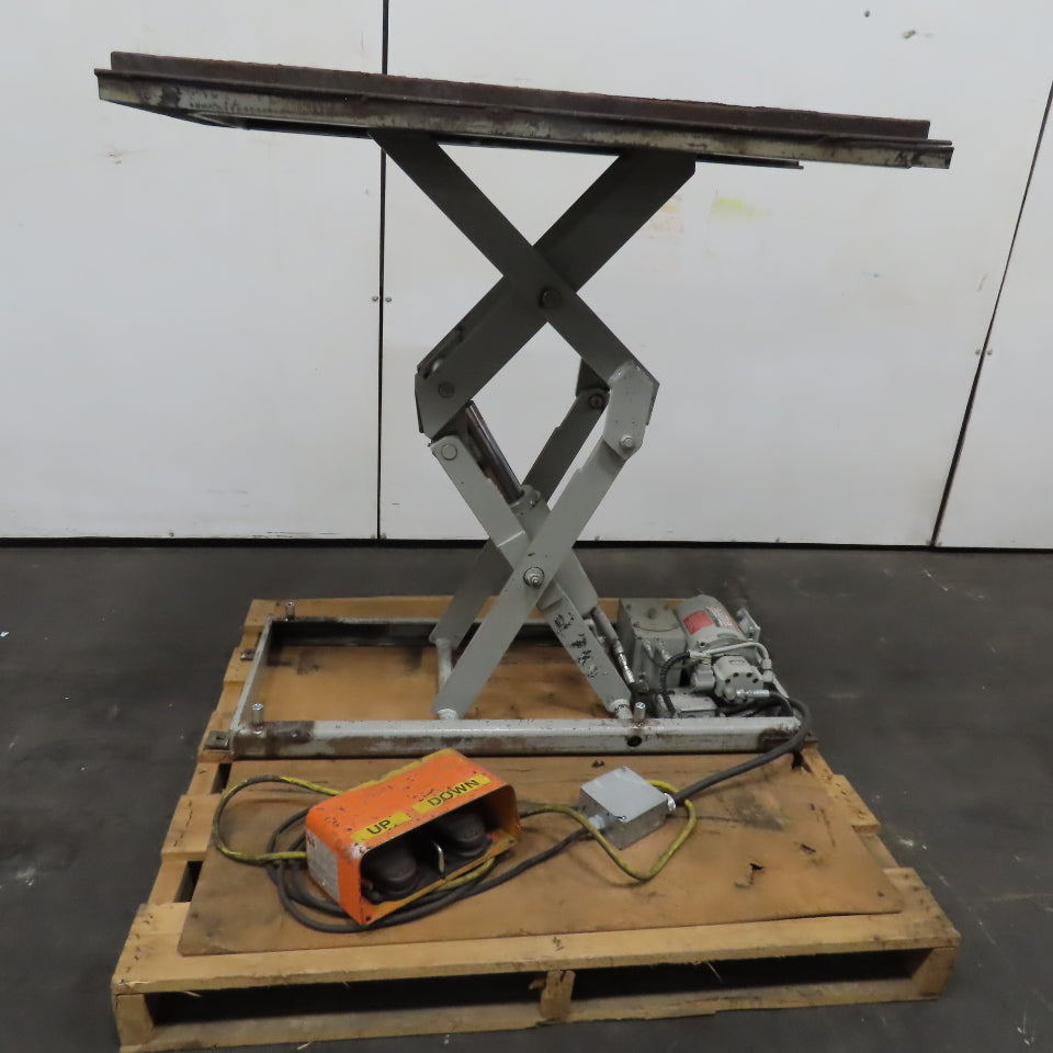 44" x 18" Scissor Lift Table 120V 1Ph Tested To 2200Lbs. 6"-43" Lift