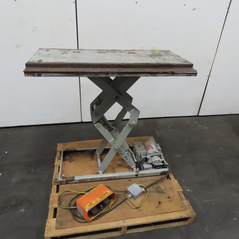 44" x 18" Scissor Lift Table 120V 1Ph Tested To 2200Lbs. 6"-43" Lift