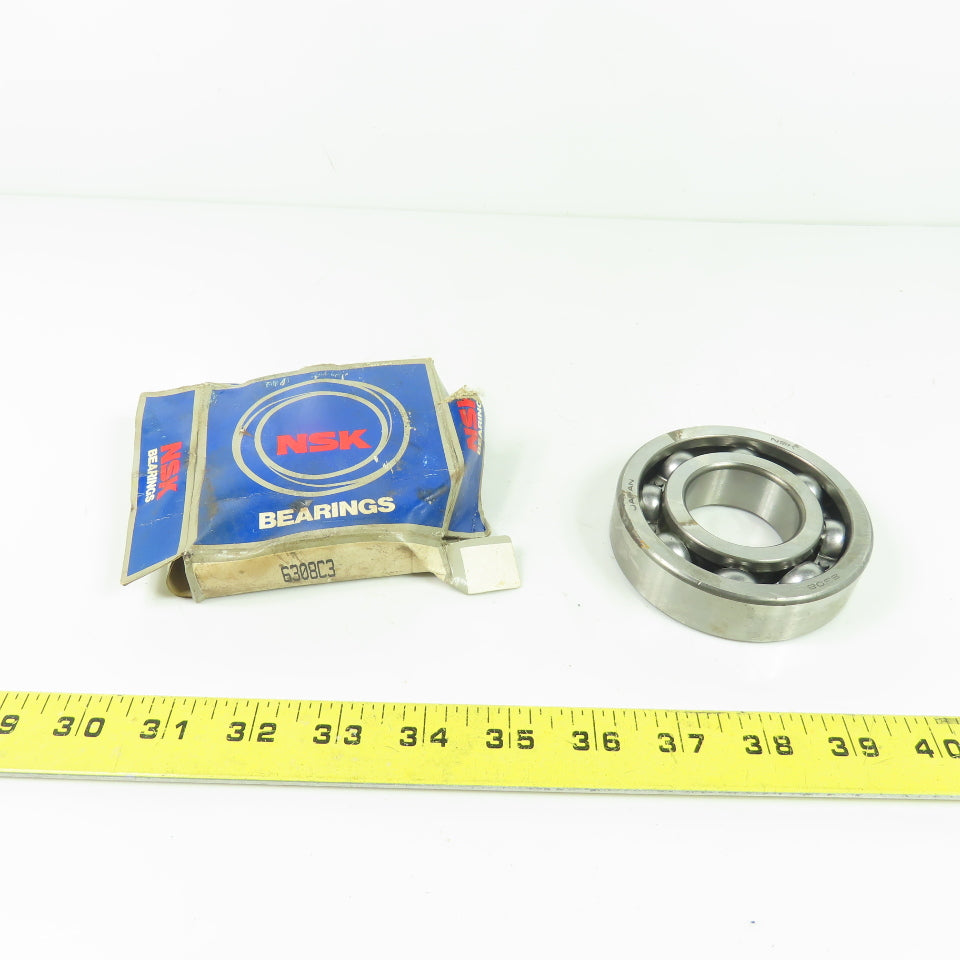 NSK 6308C3 Single Row Deep Groove Radial Ball Bearing 90mm OD x 40mm Bore NEW