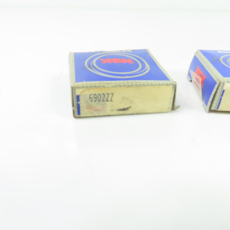 NSK 6902ZZ Shielded Deep Groove Ball Bearings 28mm OD 15mm Bore NEW Lot of 3