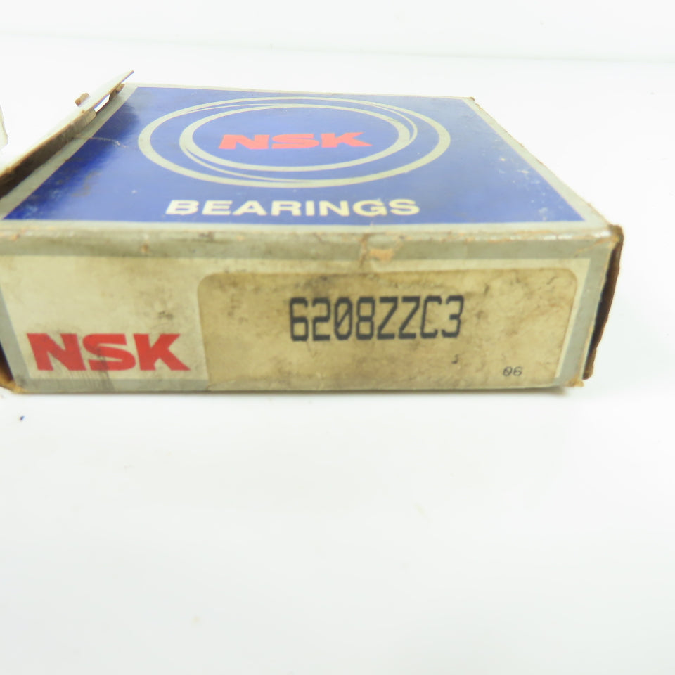 NSK 6208ZZC3 Double Shielded Deep Groove Ball Bearing 80mm OD 40mm Bore NEW