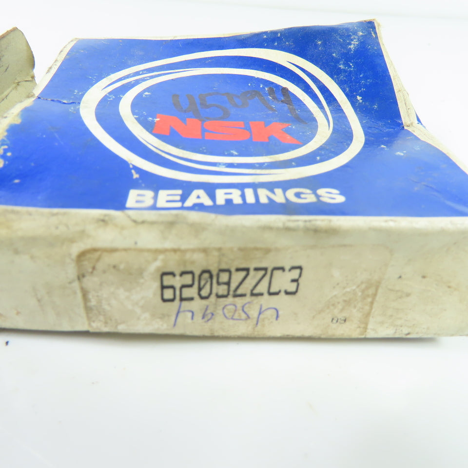 NSK 6209ZZC3 Deep Groove Ball Bearing ZZ C3 85mm OD 45mm Bore NEW