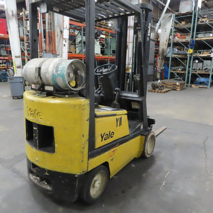 Yale GLC030AFNUAE090 3000Lbs LP Gas Forklift 206" Lift 3 Stage Needs Work