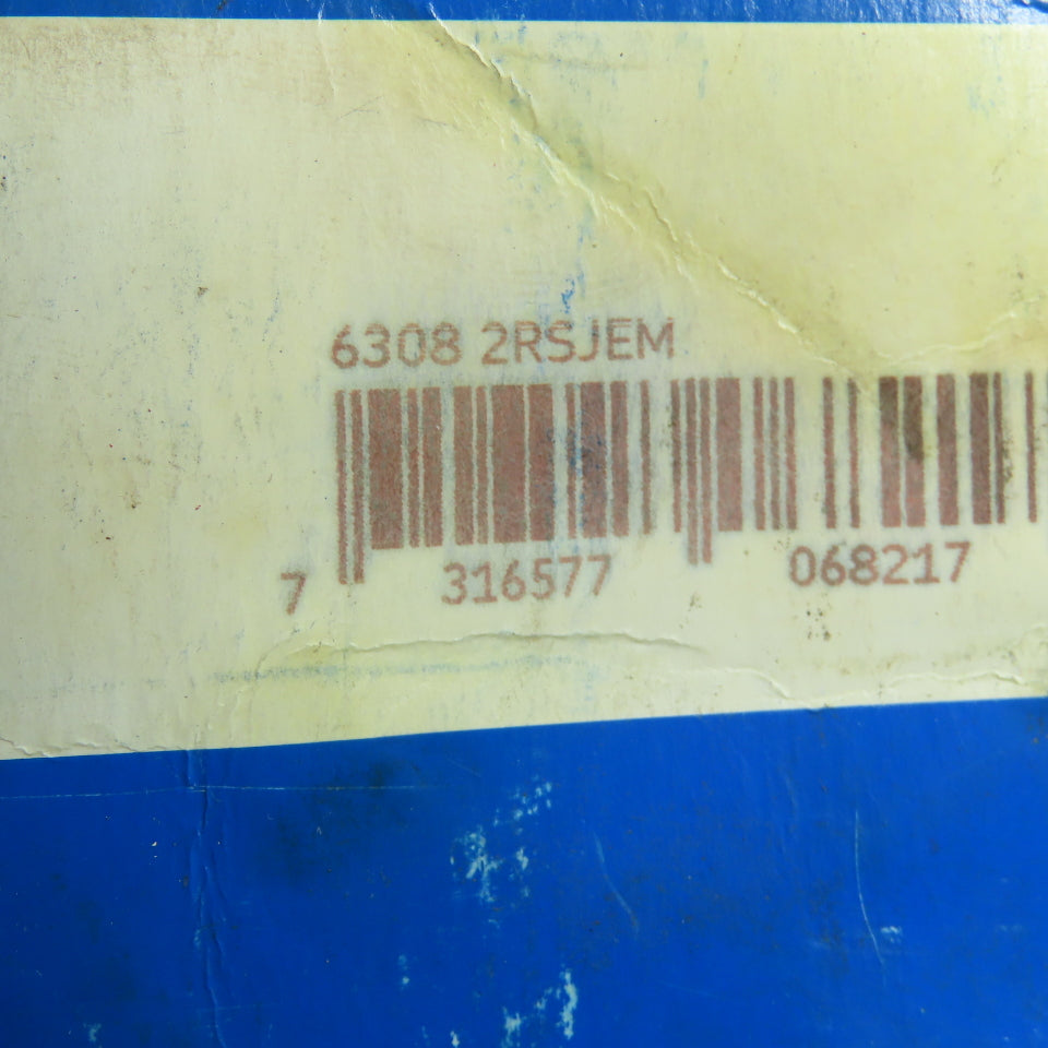 SKF 6308 2RSJEM Deep Groove Ball Bearing Rubber Sealed 90mm OD 40mm Bore 23mm W