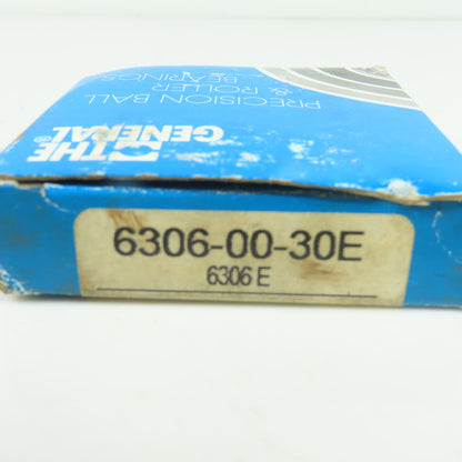 The General 6306-00-30E Precision Ball Bearing 6306E Open 72mm Od 30mm Bore
