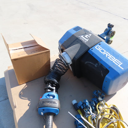 Gorbel Model Q 330Lbs 15' Runway 10' Travel Ceiling Mount Bridge Crane Hoist