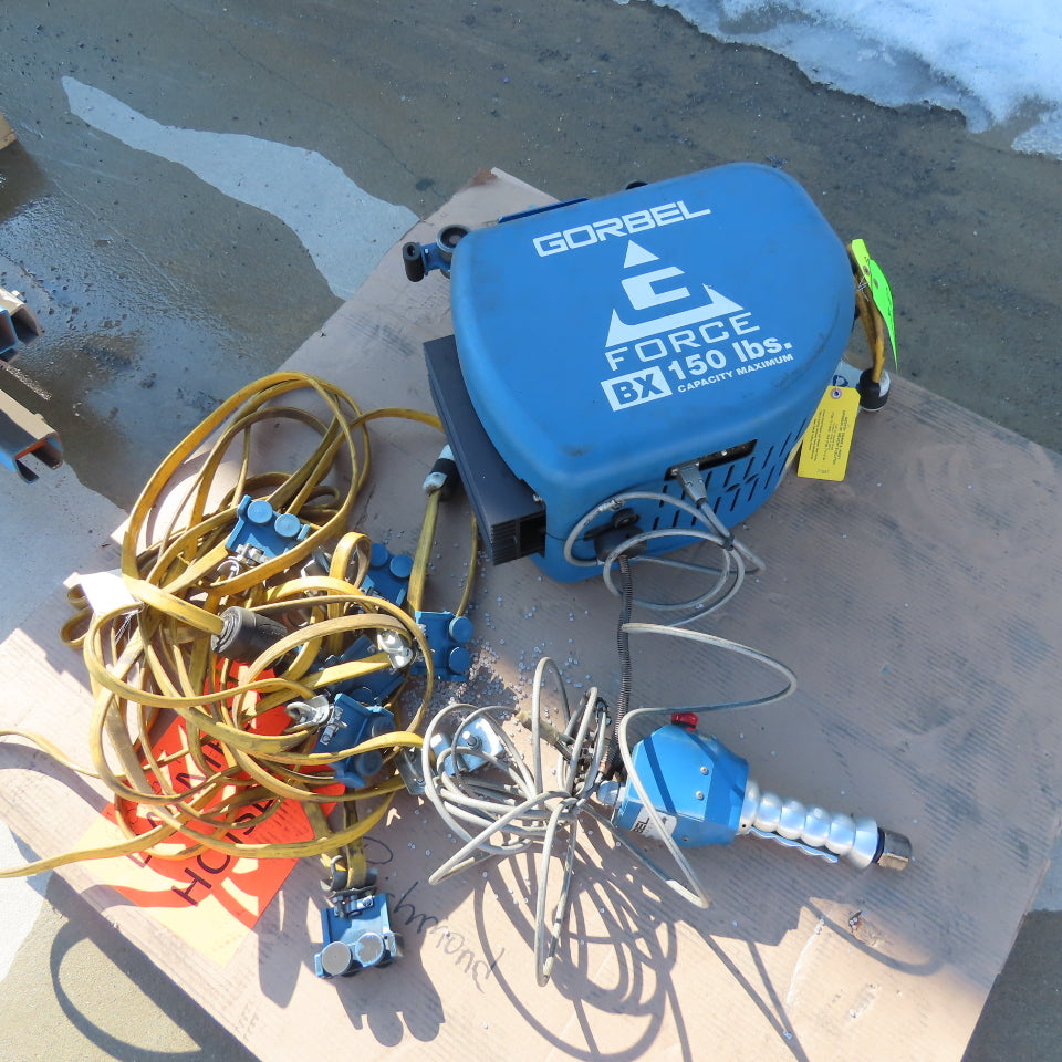 Gorbel G-Force BX 150Lbs 20' Runway 15' Travel Ceiling Mount Bridge Crane Hoist