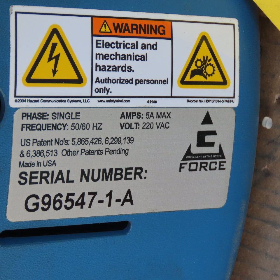 Gorbel G-Force BX 150Lbs 20' Runway 15' Travel Ceiling Mount Bridge Crane Hoist