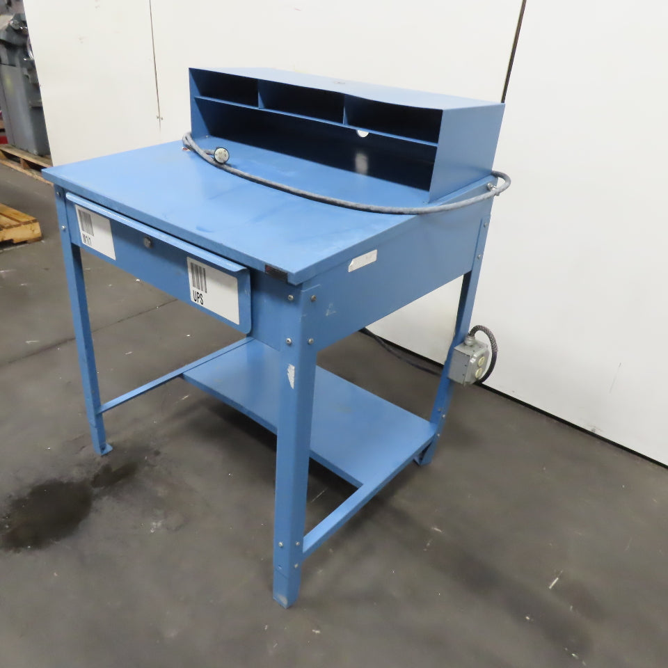 Global Industrial Standing Workstation With Storage 34" x 29" x 36" Tall