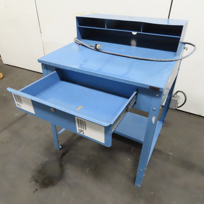 Global Industrial Standing Workstation With Storage 34" x 29" x 36" Tall