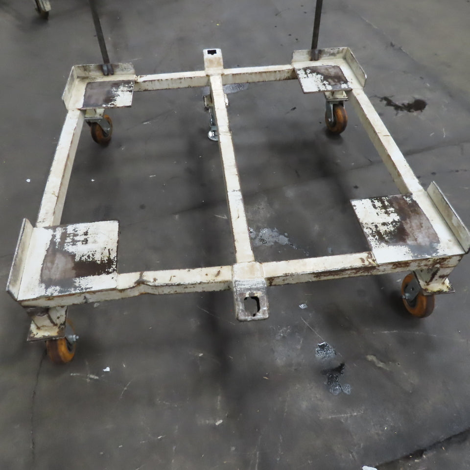 48" x 46" Custom Fab Pallet Tote Box Dolly Cart