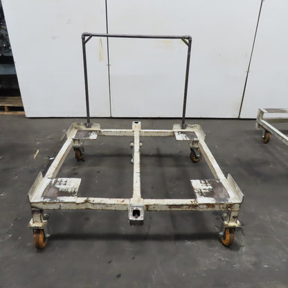 48" x 46" Custom Fab Pallet Tote Box Dolly Cart