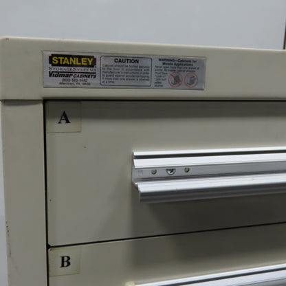 Stanley Vidmar 30" x 27-1/2" x 59" Tall 9 Drawer Tool Parts Storage Cabinet