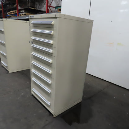 Stanley Vidmar 30" x 27-1/2" x 59" Tall 9 Drawer Tool Parts Storage Cabinet