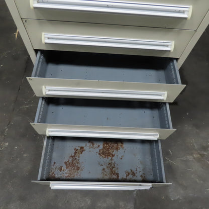 Stanley Vidmar 30" x 27-1/2" x 59" Tall 9 Drawer Tool Parts Storage Cabinet