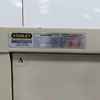 Stanley Vidmar 30" x 27-1/2" x 59" Tall 4 Drawer Tool Parts Storage Cabinet
